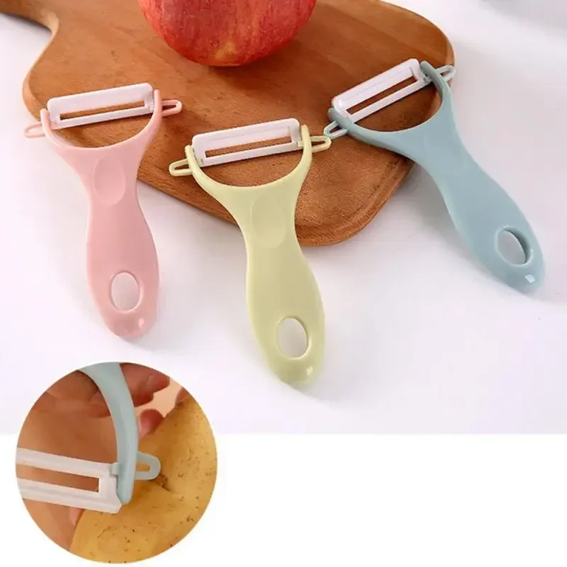 

1pcs Ceramic Peeler Fruit Knife Skin-peel Vegetable Peeler with Ceramic Blade Kitchen Accessories Vegetable Tools Random Color