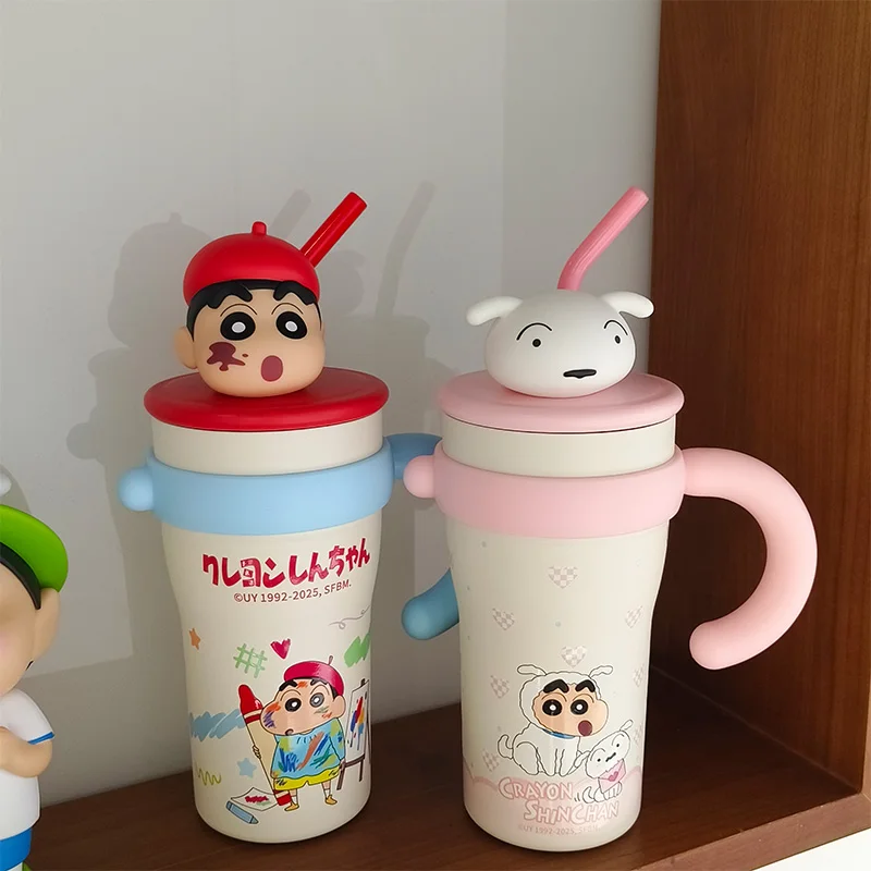 

Crayon Shin-chan Large Capacity Tumbler 2026 New Style for Women, High Aesthetic Straw Vacuum Insulated Cup, Stainless Steel Ice