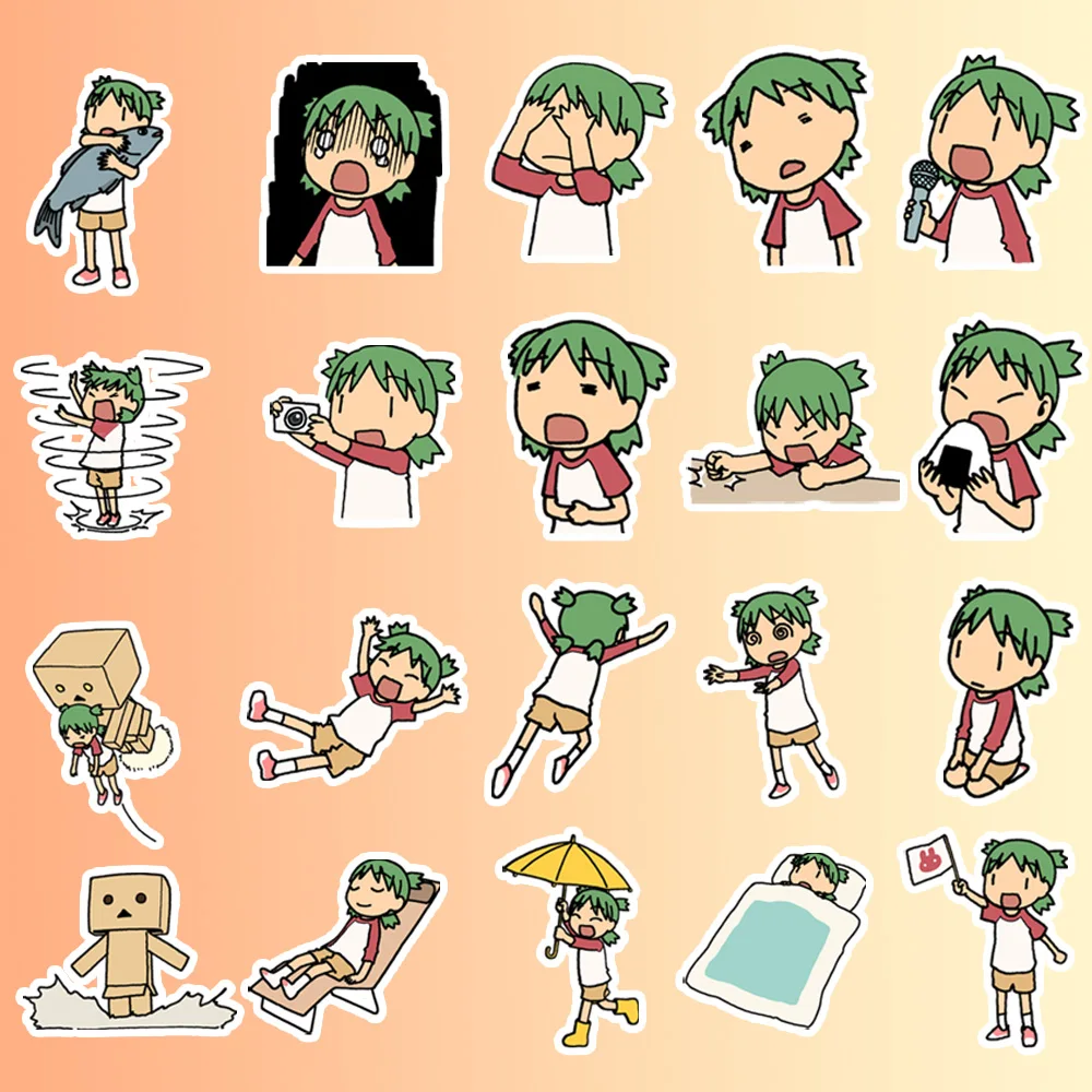 40 Pieces of Yotsuba Manga Yotsuba Koiwai Chibi Hand-Drawn Stickers DIY Decorative Stickers for Tablets Water Cups 2