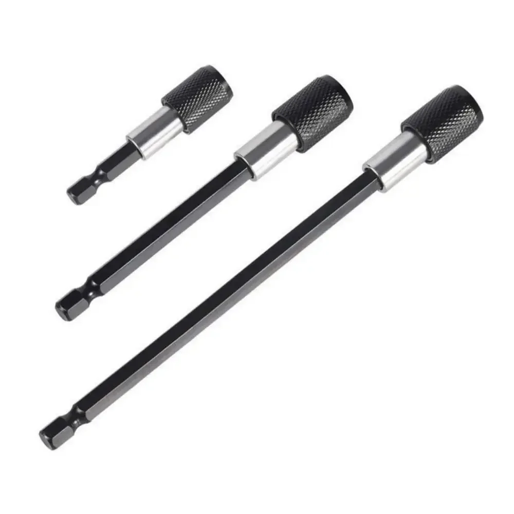 3Pcs/Set Self-locking Screw Bit Extension Rod Quick Transfer 60-150mm Hexagonal Screwdriver Extension Rod Long Handle