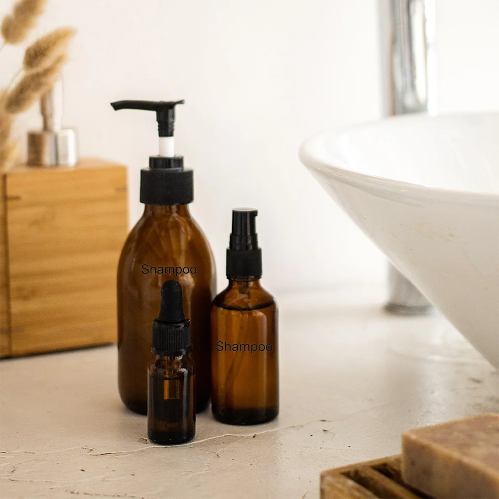 

12 Sheets Bathroom Labels Self Adhesive Waterproof Stickers for Skincare Toiletries Organizing Bottles Bathroom Labels