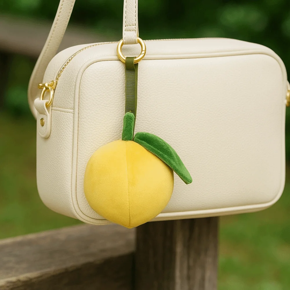 

Милый брелок с фруктами манго, мультяшная оранжевая сумка, кулон, подарок на день рождения, сплошной цвет, брелок для ключей, аксессуары для рюкзака