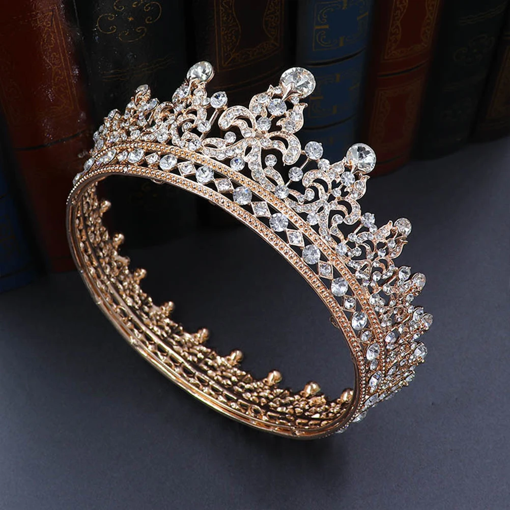

Rhinestone Crown Baroque Crystal Hair Vine Bridal Tiara Wedding Party Decoration Alloy Hair Accessory For Women