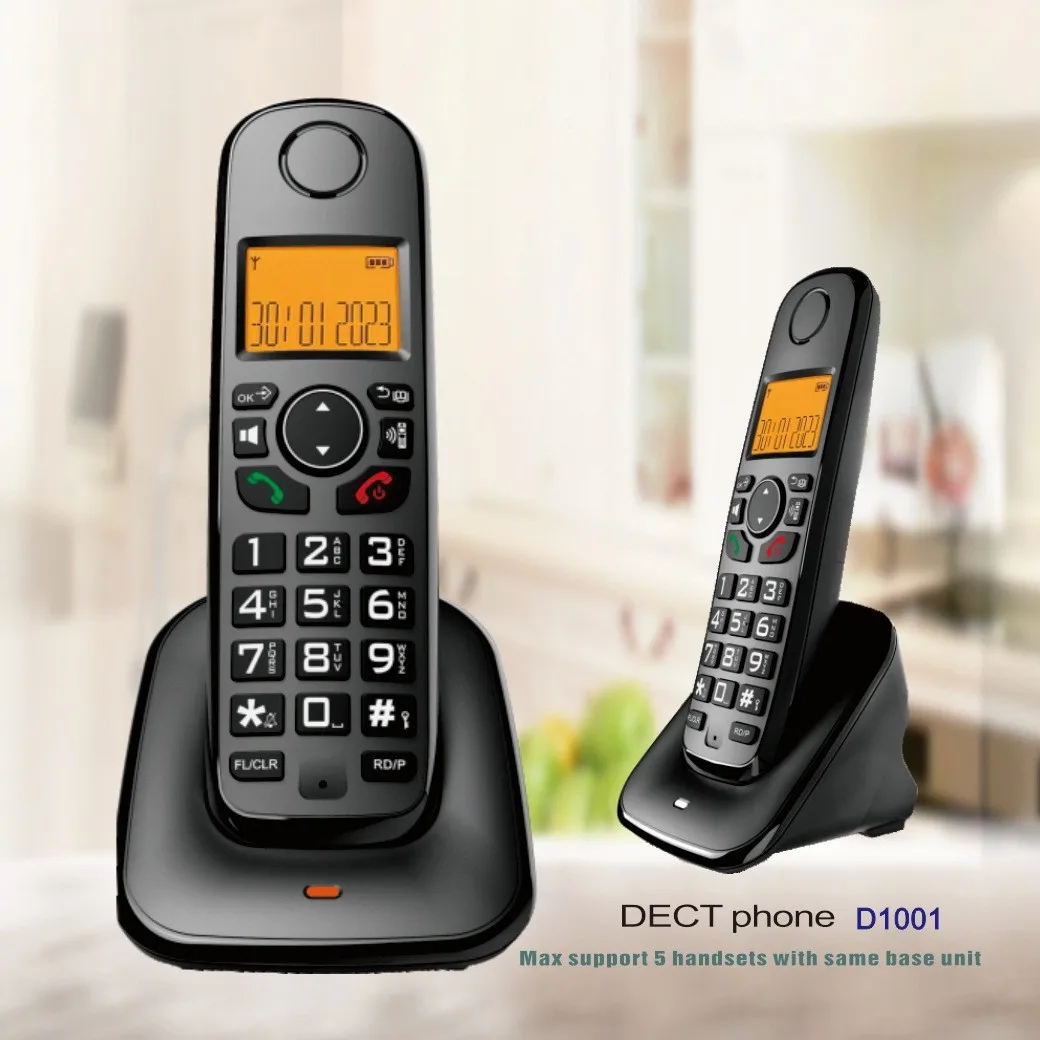 Digital cordless telephone, wireless telephone, business office telephone, home telephone DECT phone