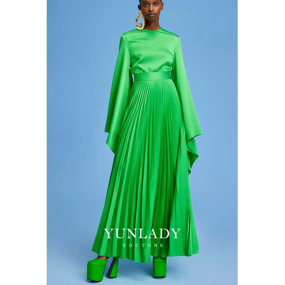 

YUNLAN Luxury Die Baying Long Sleeve Night Dress 2024 Saudi Arabia Long Belt Band Banquet and Important Occasions Dress