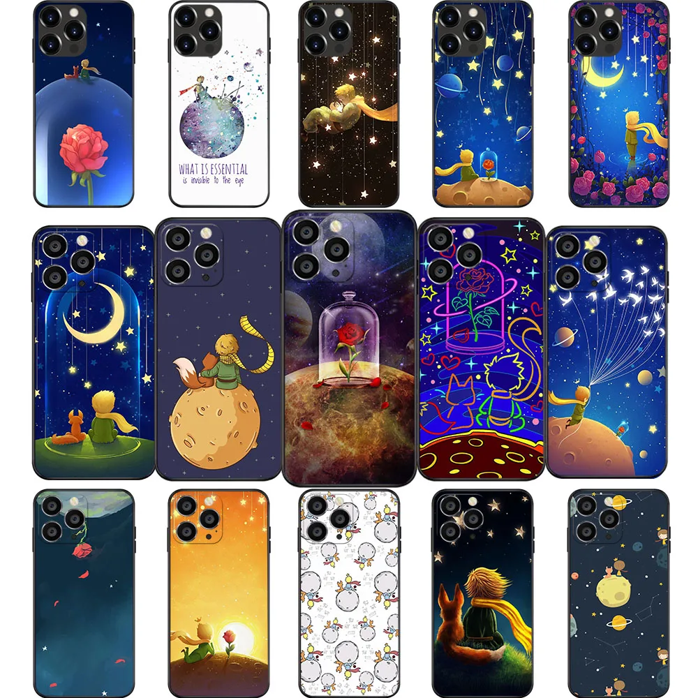 AK-38 The Little Prince Soft Case For iPhone 15 14 13 12 11 Mini Max Pro Plus