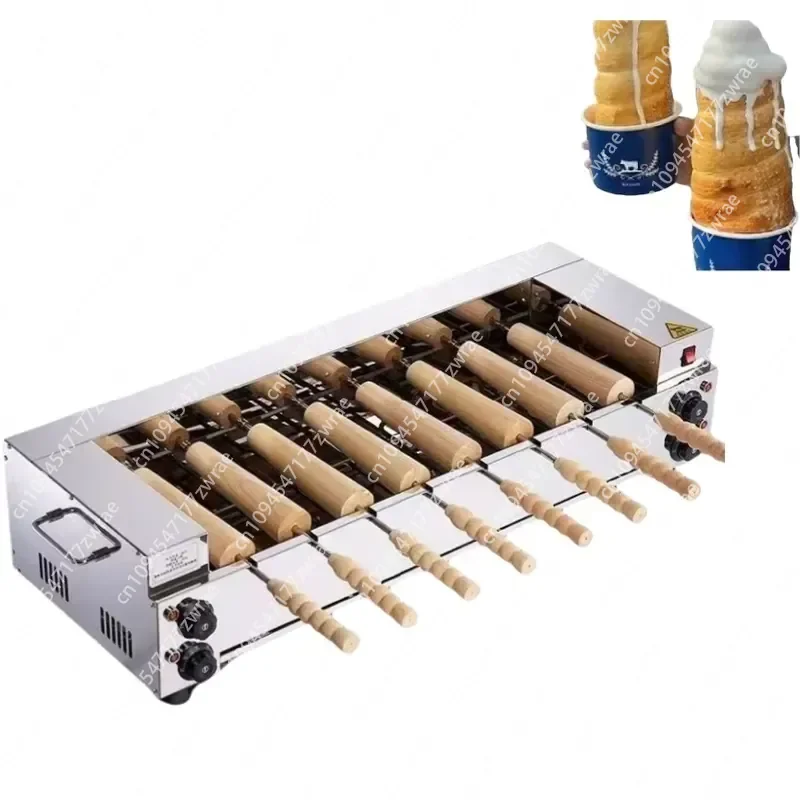 Horizontal Rotating Chimney Cake Maker Gas Electric Options For Bakeries