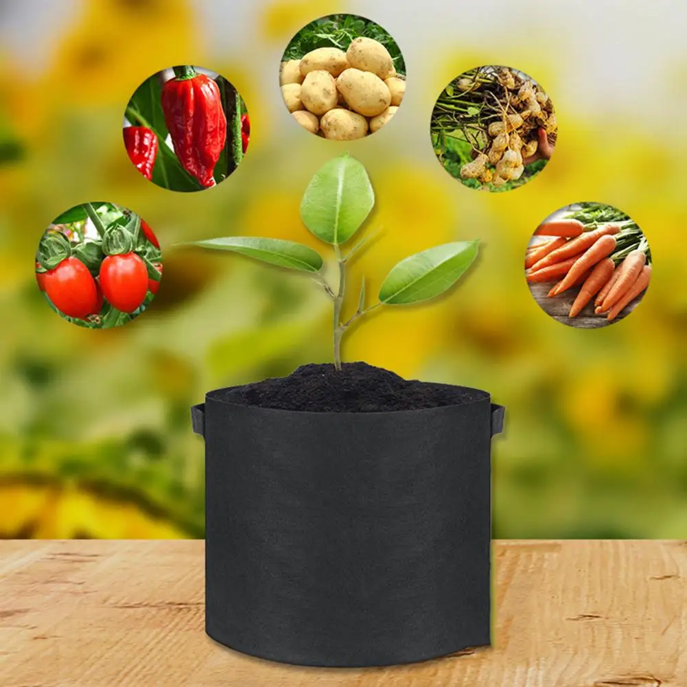 Bolsa de cultivo de plantas de pimienta, bolsas de cultivo de plantas transpirables para verduras, flores, hierbas, macetas de plantación de jardín multiusos para bonsái