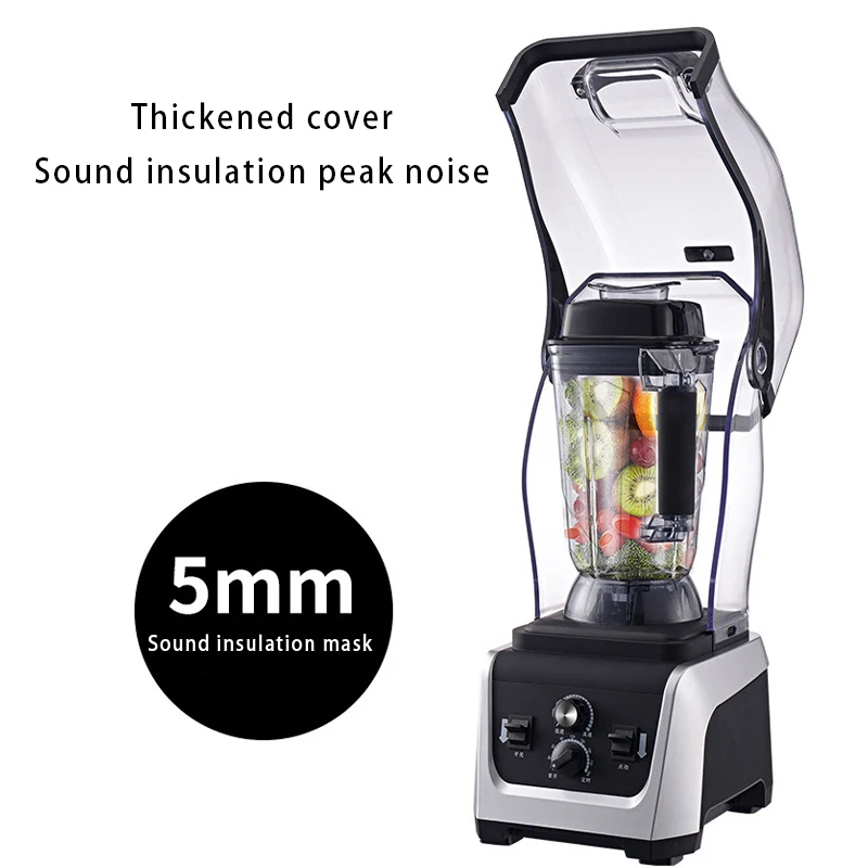 Kommerzieller elektrischer Mixer, Mixer, Obst, Lebensmittel, Eisbrecher, Prozessor, Smoothies, Entsafter, Brecher, Getreidemühle, 110/220 V