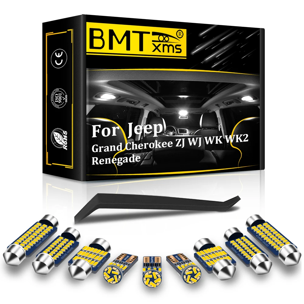 BMTxms LED Interior Light For Jeep Grand Cherokee ZJ WJ WK WK2 Renegade 200 800 1000 1993 2004 2012 2015 2021 Car Accessories