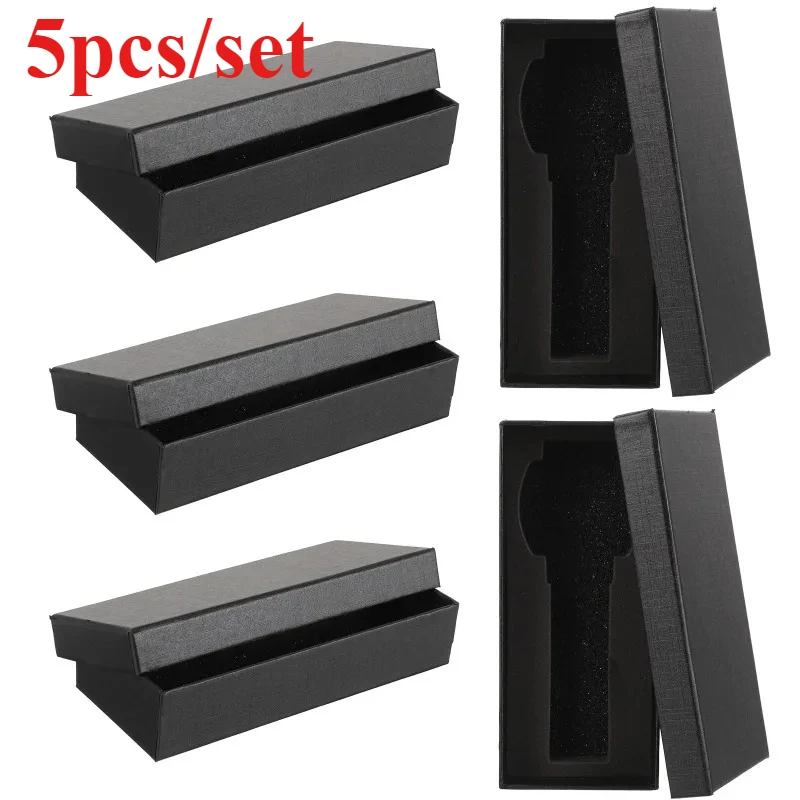 5pcs Sponge Gift Packaging Box Jewelry Paper Boxes Gift Cases with Rectangle Container Watch Box