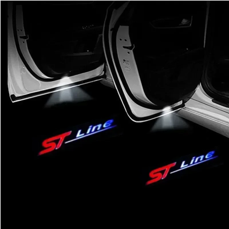 1Pairs Car Logo Shadow Light Door Lamp For Ford ST LINE Fiesta EcoSport Escort focus Ghost Shadow Light Honda Courtesy Lamp