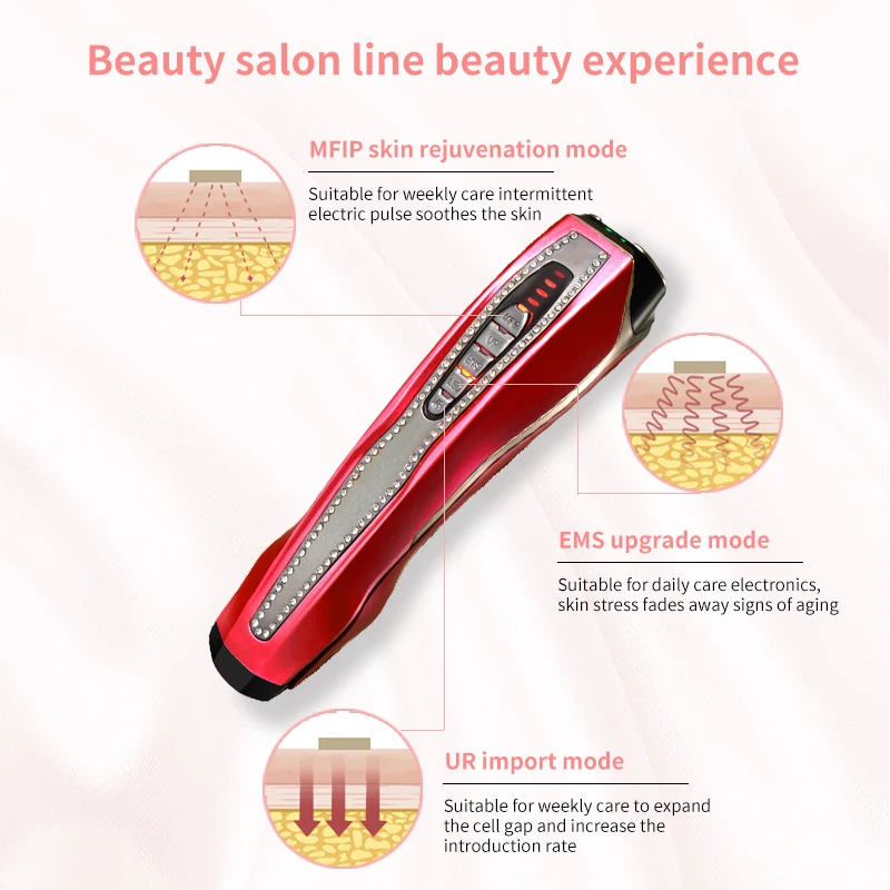 2024 Multifunction LED Photon RF Lifting Beauty Equipment EMS Pusle Vibration Massager Skin Rejuvenation Face Care Beauty Device