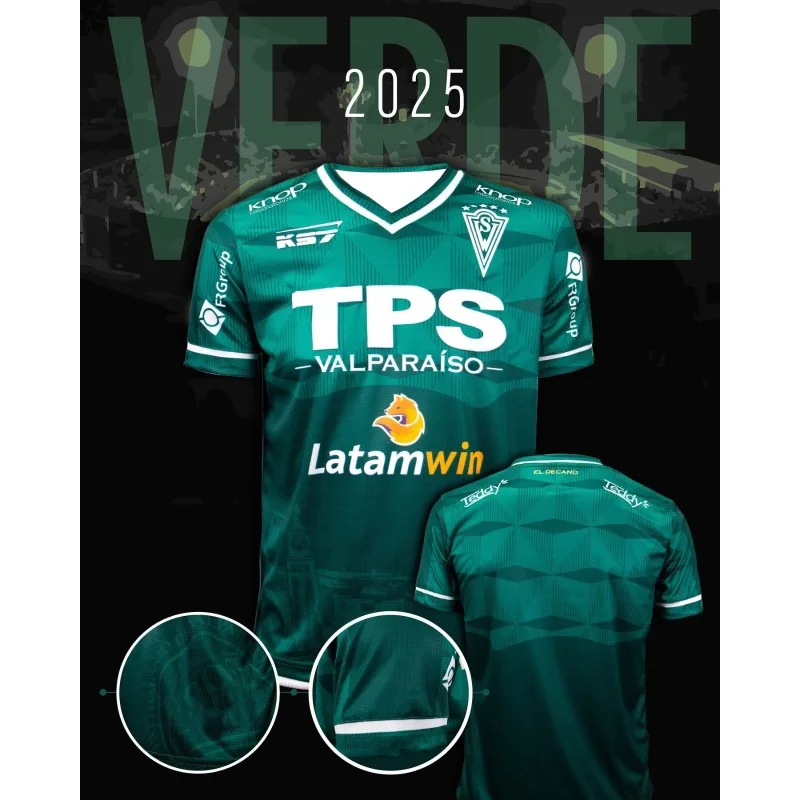 

Club Match Santiago Wanderers Home Jerseys Men's and Women's Fans' Jerseys Summer Quick Drying Breathable Football Sports Jersey