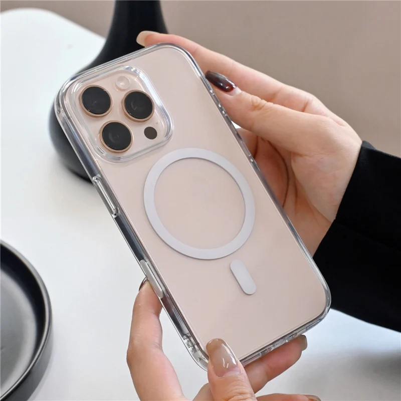 For Magesafe Magnetic Transparent Wireless Charge Case For iPhone 16 16Pro 16Pro Max Plus Active Camera Button Shockproof Cover