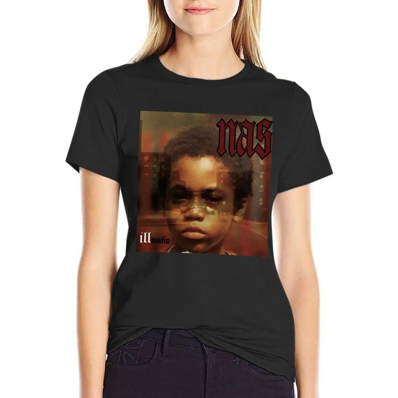 

Nas - Illmatic Album Cover Art Classic T-Shirt anime clothes summer top aesthetic clothes summer clothes Women's tee shirt