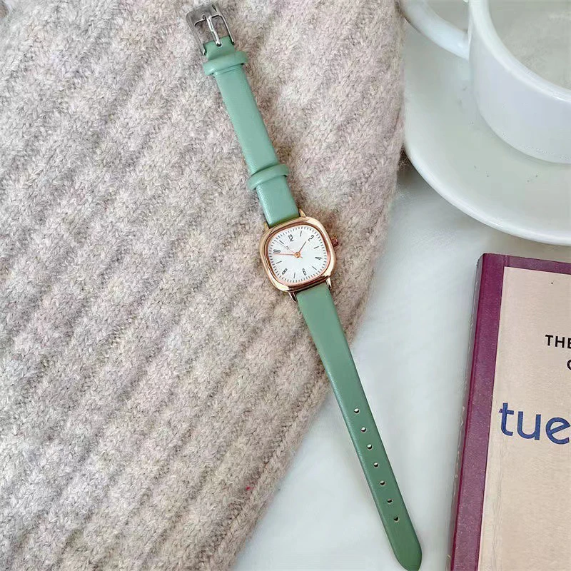 ساعة يد كوارتز نسائية من MAYZHISU بحزام جلدي ساعة نسائية فاخرة للفتيات ساعات للسيدات سوار ساعة عصرية