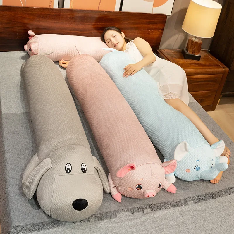 Creativity Ice Silk Long Throw Pillow Pregnancy Support Cushion Pillows Girls Bedside Sleeping Leg-Clamp Soft Large Bolster