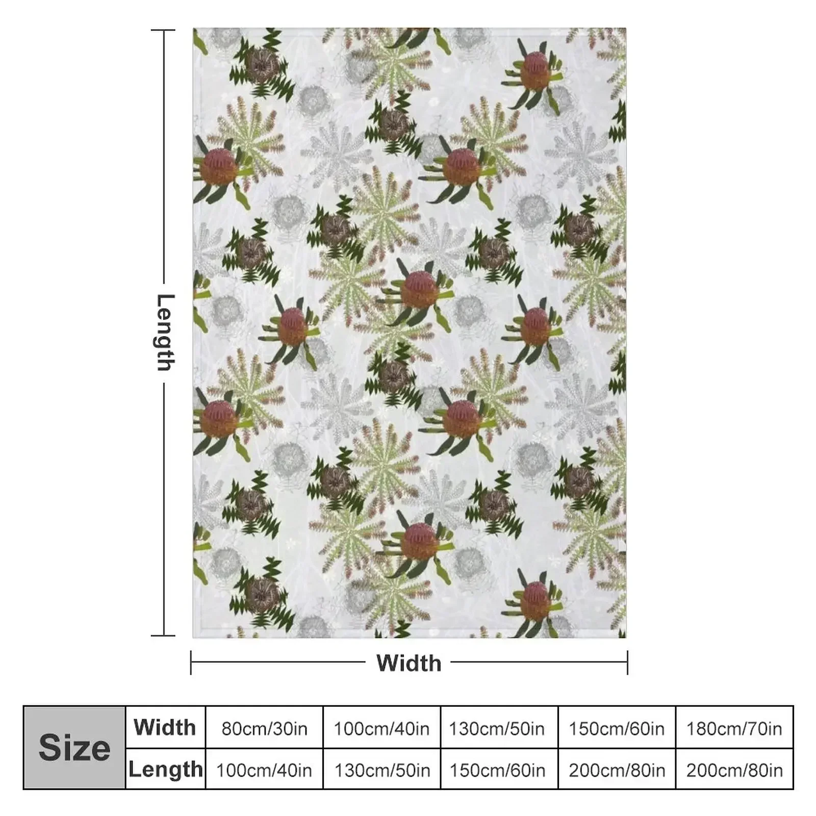 Mixed Banksia Fabric Design for large items Throw Blanket Luxury Thicken Large Warm Kid'S Blankets