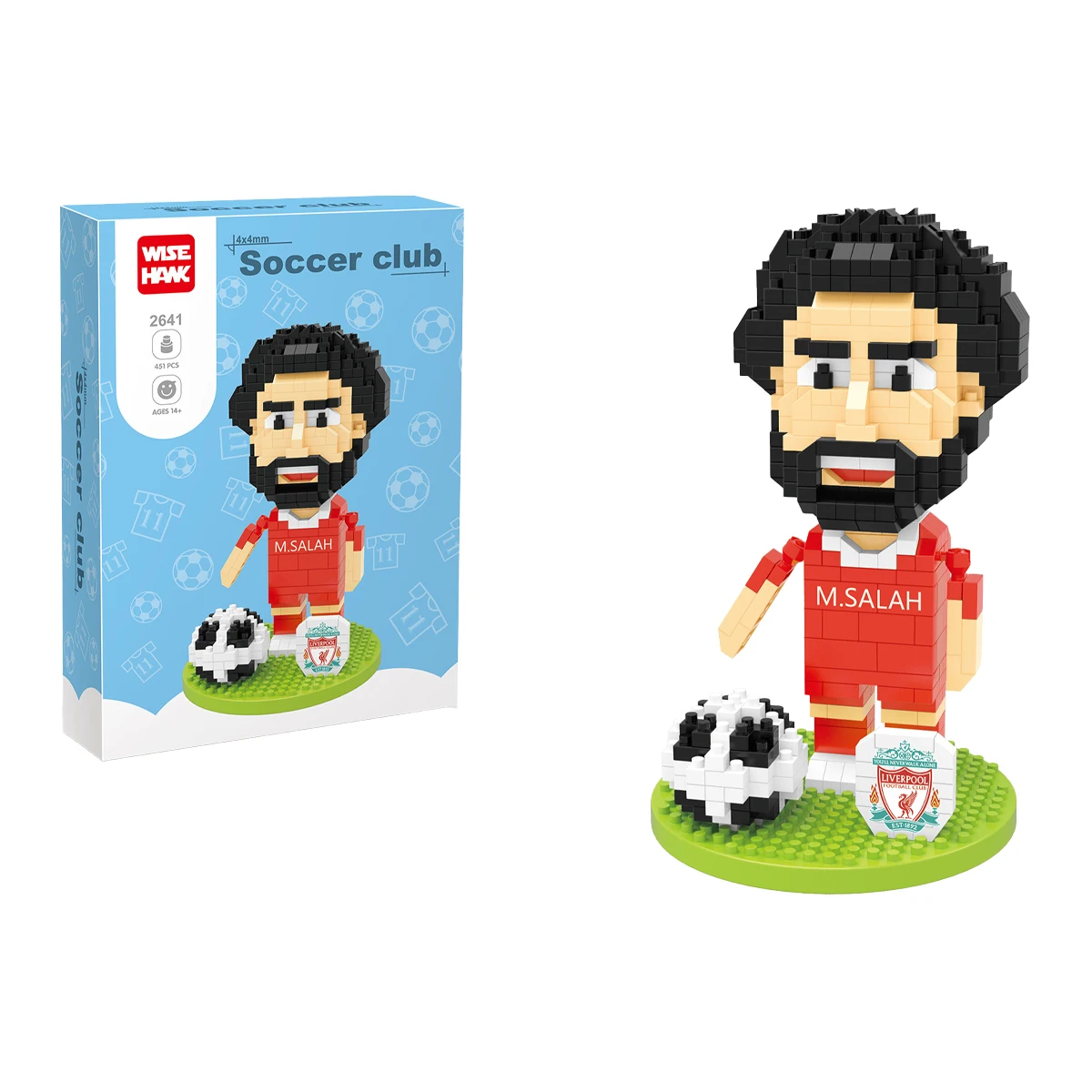 ฟุตบอลตัวเลขดาวฟุตบอล Cristiano Ronaldo Lionel Messi Neymar Virgil Van Dijk Luis Suárez Mohamed Salah ของเล่นของขวัญตกแต่ง