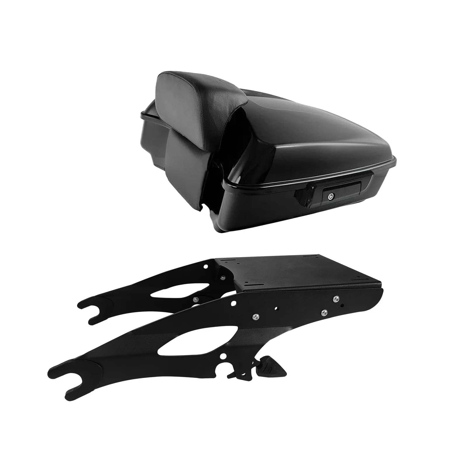 

Chopped 10.7" Top Case Box Motorcycle Suitcases Trunk With Luggage Rack For Indian Chieftain Roadmaster Challenger 2014-2025