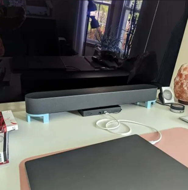WYORESY for Sonos Beam Gen/Gen2 Soundbar Desktop Bracket Boosts Bottom Air‑Flow and Organizes Audio Cables Well