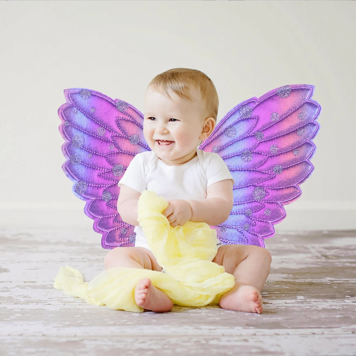 Disfraz de hada y púrpura para niños, disfraz de Cosplay para fiesta en escenario, varitas de alas, conjuntos de disfraz de hada, 2 uds.