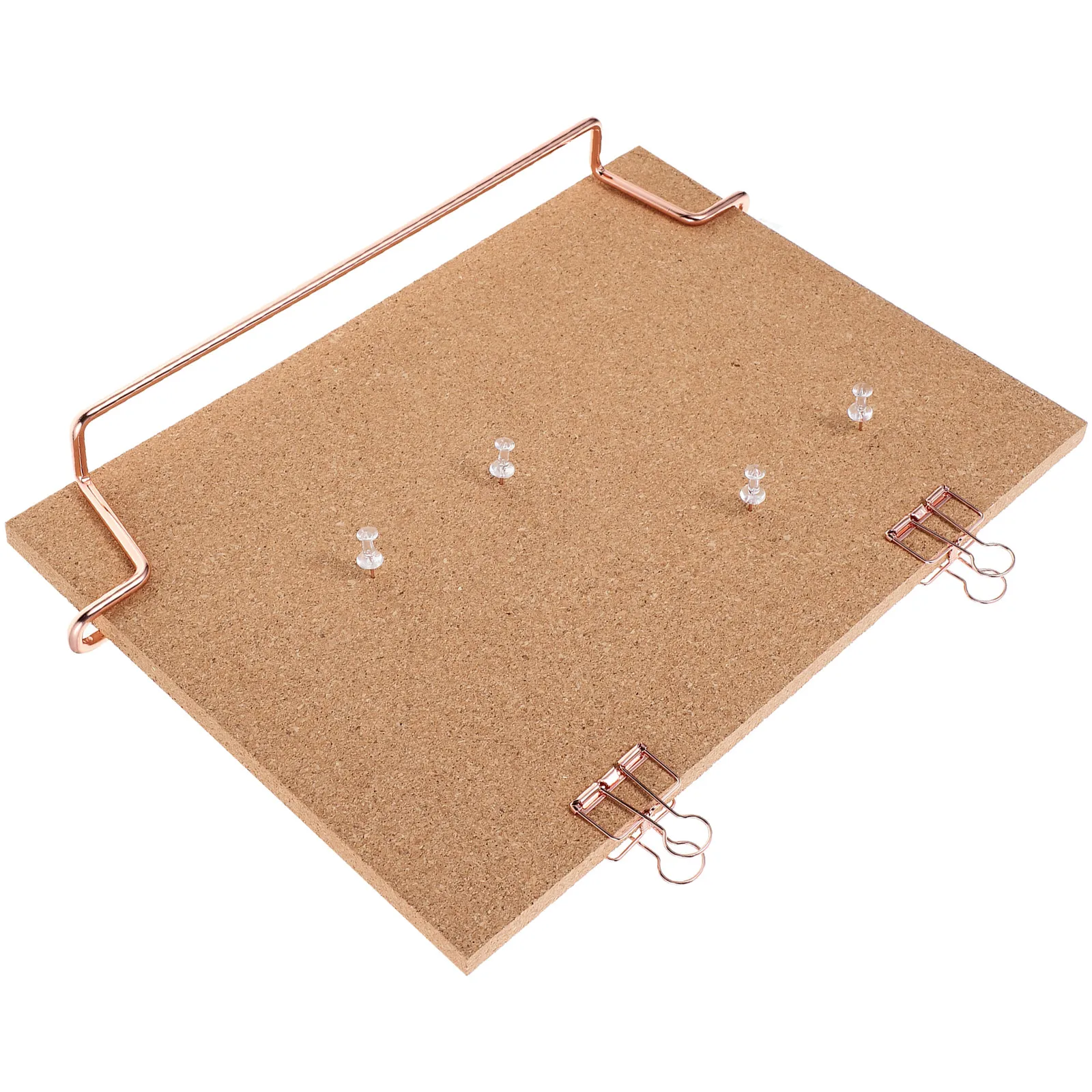 1Set Creative Metal Frame Cork Board with Cork Surface for Photos Messages Calendar Reminders Office Desk Decor Bulletin Board
