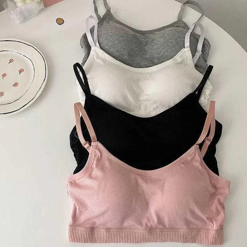 Push-Up Bh Frauen Koreanische Version Sommer Drahtlose Dünne Unterwäsche Feste Brust Pad Weiche Feste Bhs Für Frauen Dessous Ropa Mujer