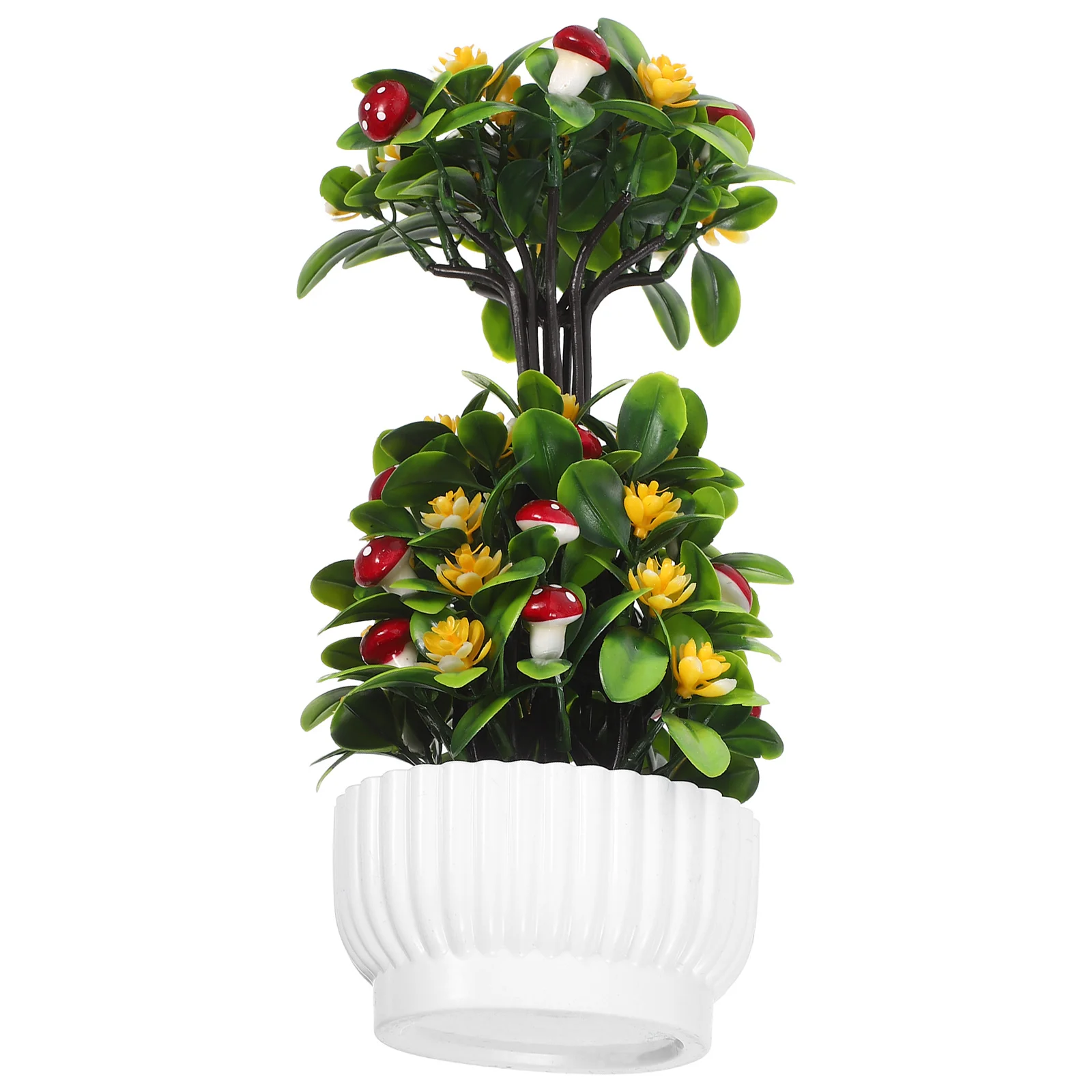 Искусственный гриб в горшке для декора внутри и снаружи