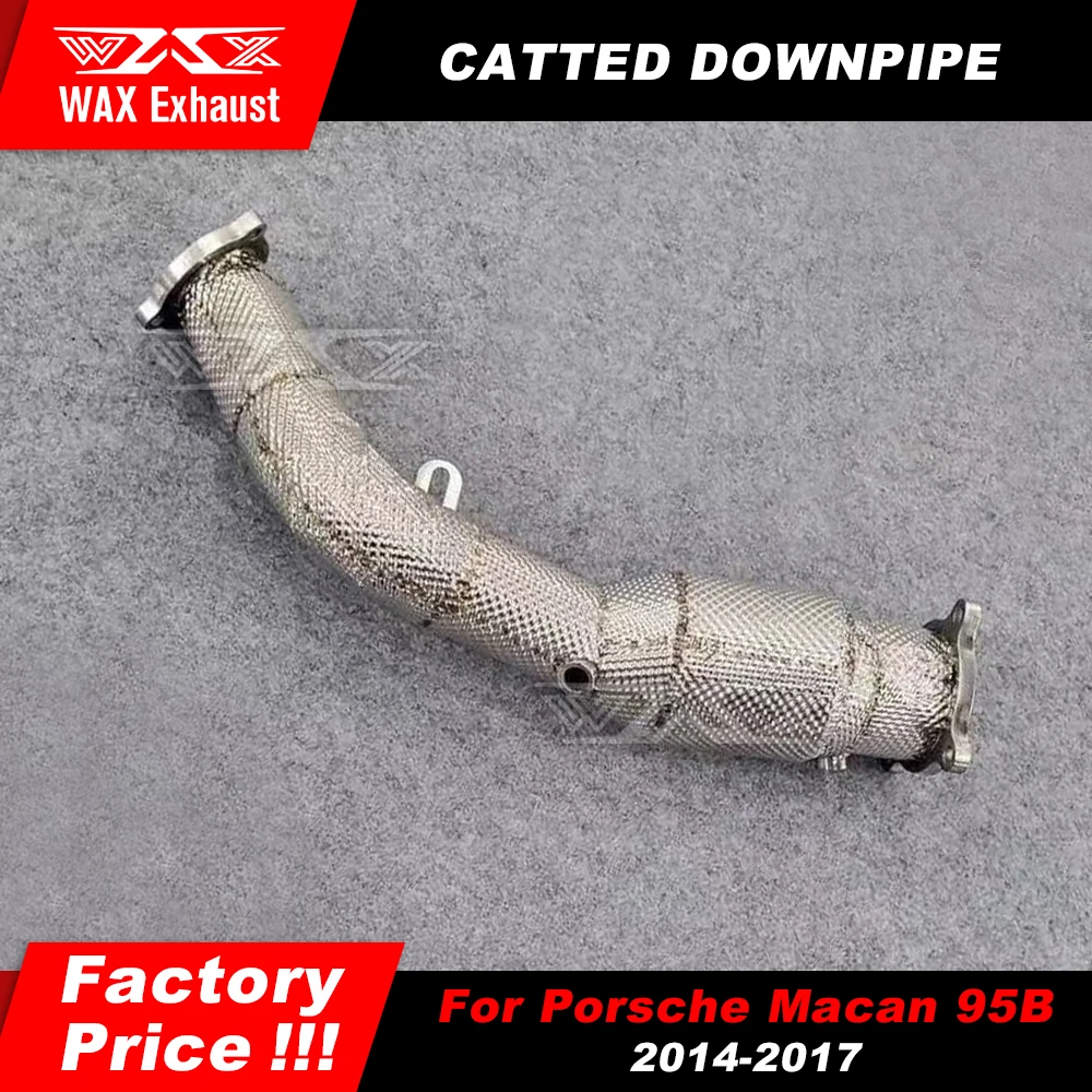 

porsche macan high flow down pipe modified Stainless steel cat-back down pipe for porsche macan car exhaust modified accessories