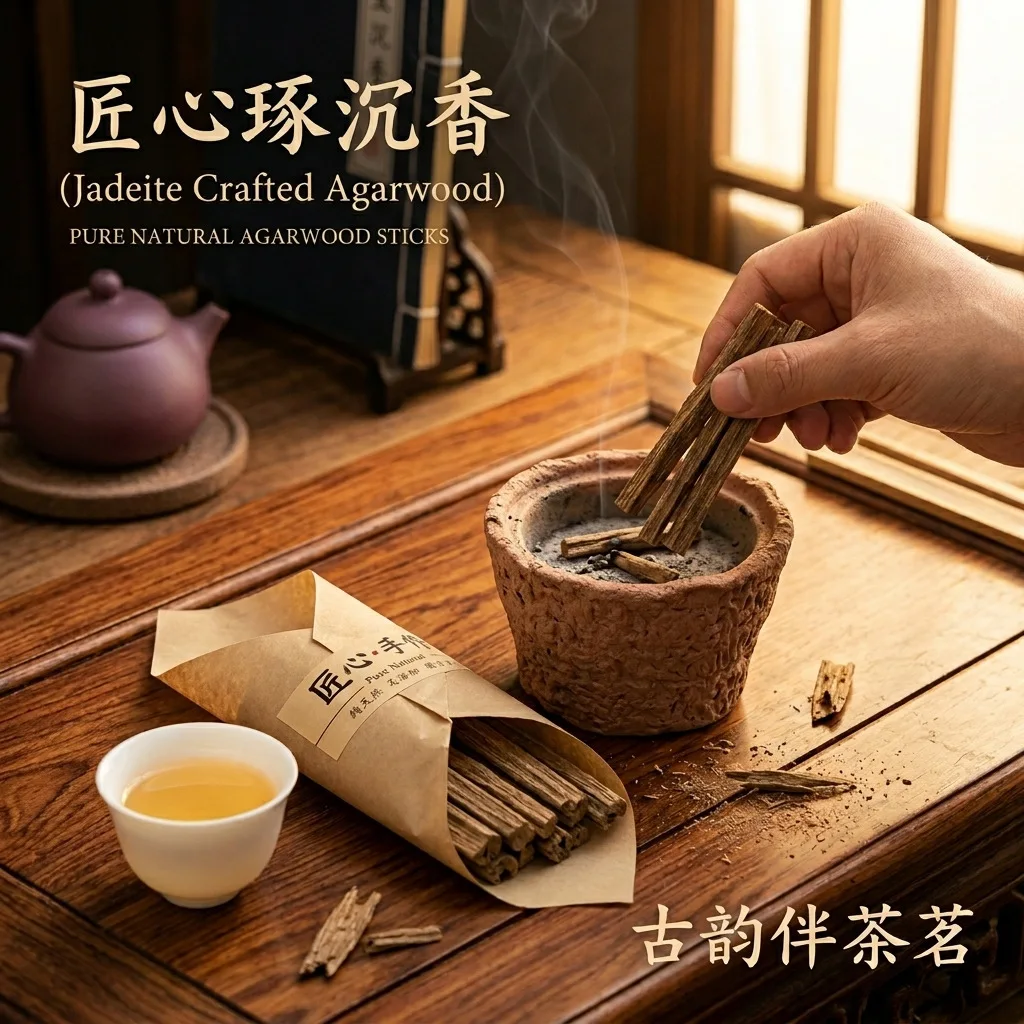Sourced Agarwood Incense Sticks Natural Wood Incense for Purification Meditation Energy Cleansing Buddhist Home Worship