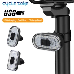 LED Bicycle Rear Light USB Rechargeable Cycling Warning Tail Lamp MTB Mountain Road Bike Taillight Accessories Easy to Install