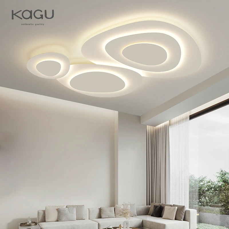 Modern and Simple White LED Ceiling Lamp Milk White Wind Living Room Dining Room Lamp Bedroom Kitchen Ceiling Lamp Indoor Lighti