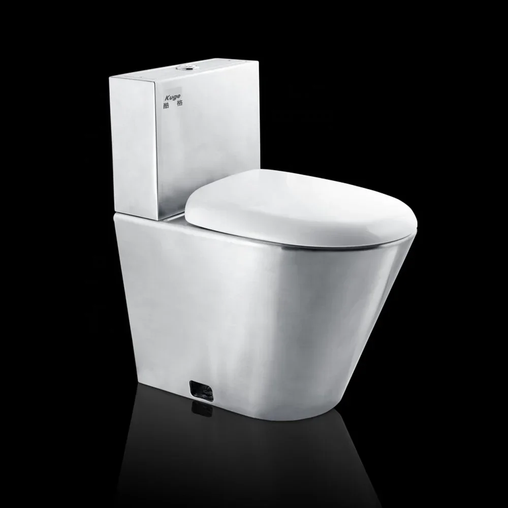 304 316 Water Closet Comode Toilet Asian Dual Flush Stainless Steel Floor Mount Toilet Bowl For Boat