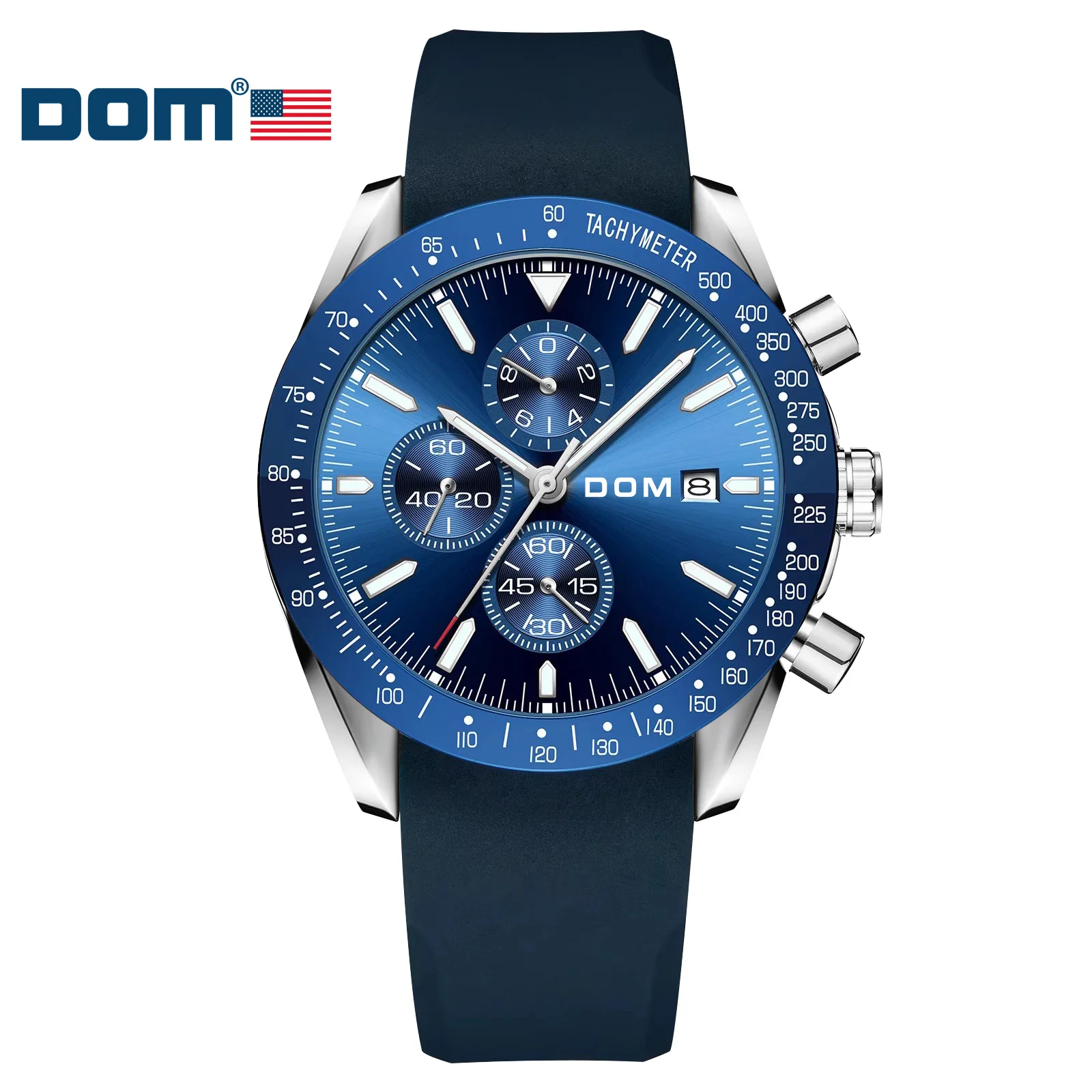 Dom 1730 Mannen Horloges Mode Siliconen Nieuwe Quartz Polshorloges Mannen Militair Sporthorloge Mannelijke Date Klok Relogio Masculino