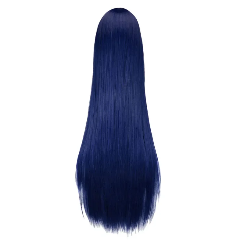 LoL Ahri Dark Blue Wig League of Legends Cosplay Wig Anime 100 Cm Long Straight Navy Synthetic Hair Wigs Peruca Pelucas