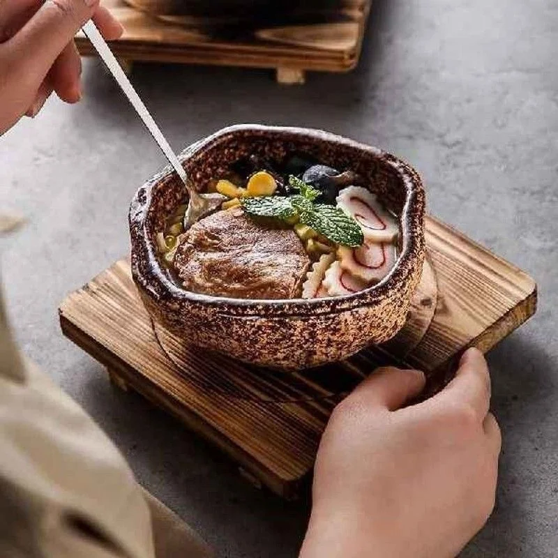 creative-stone-pattern-ceramic-bowl-irregular-thick-soup-kitchen-diningware-unique-design-chinese-manufacturer