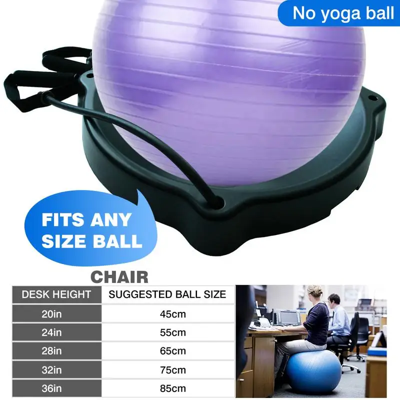 Yoga Ball Base Gymnastic Fitness Pilates Ball Base Balance Exercise Gym Fitness Yoga Ball Indoor Training Yoga Ball Fixed Base