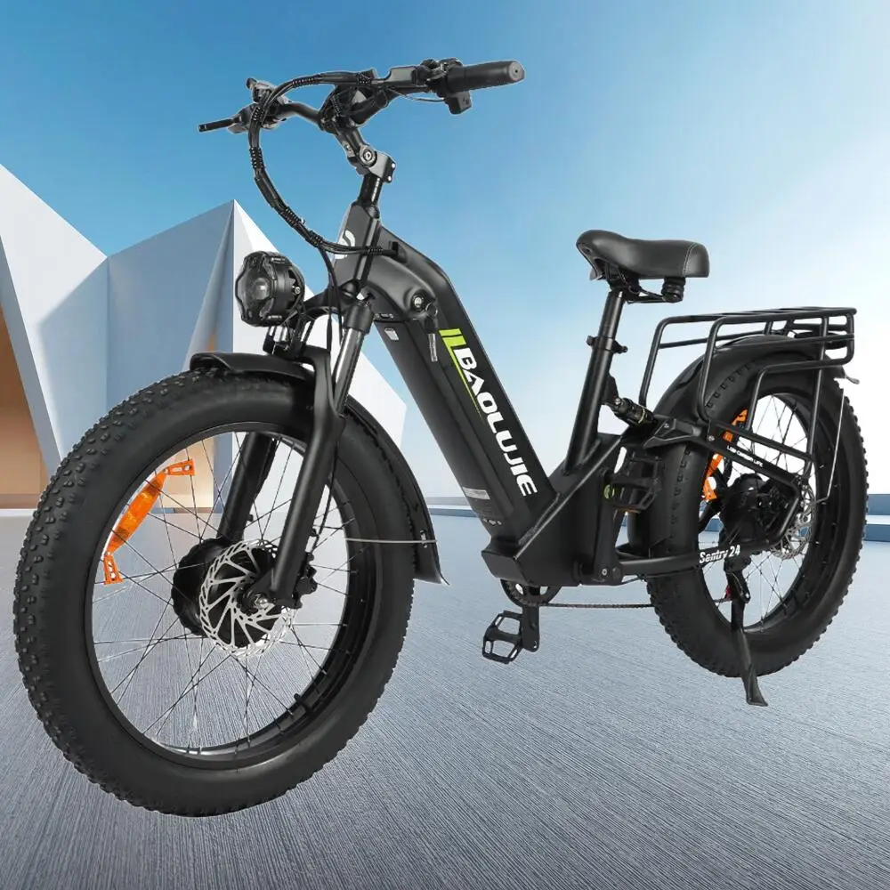 

Powerful 1000W+1000W Fat Tire Mountain Electric Motorcycles Bike 24-Inch Thick Tires 48V Removable Battery 40-Mile Range