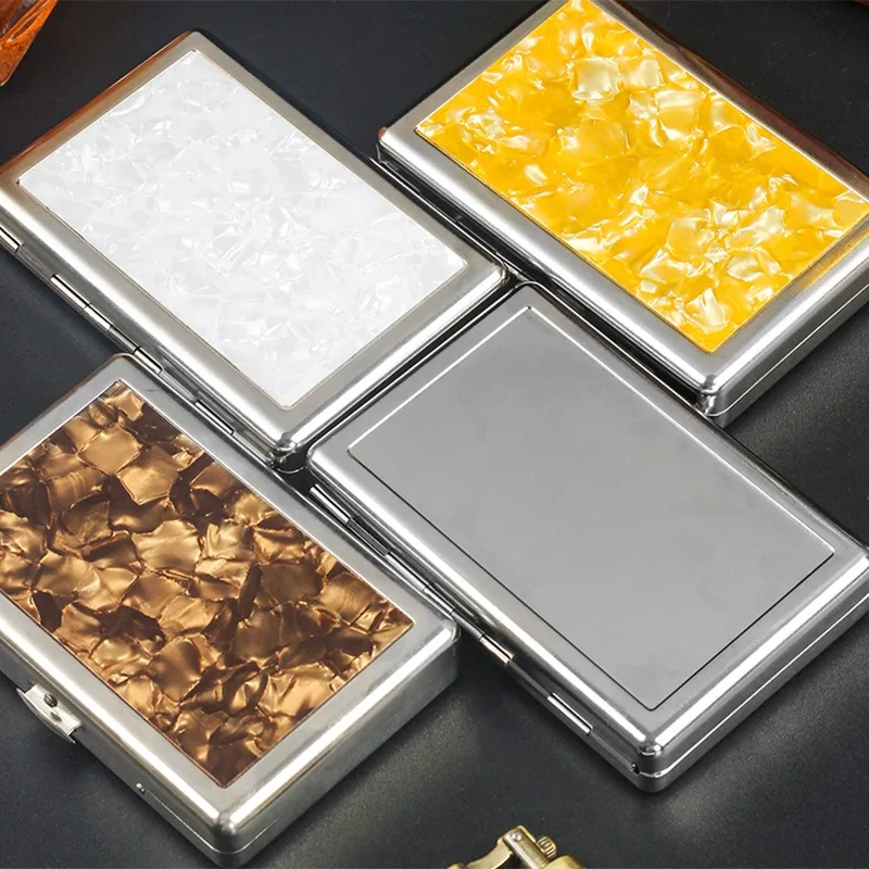 Metal Frosted Cigarette Case Universal Cigarettes Portable Moisture-Proof Compression-Resistant Creative Storage Box view 2