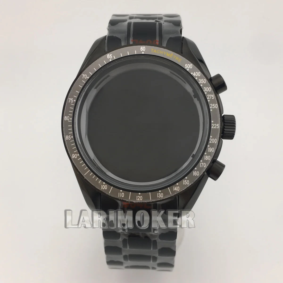 VK63 40mm black stainless steel case with sapphire crystal coating suitable for VK63 and VK63A movement stainless steel strap