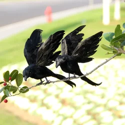 1PC Simulation Black Crow Animal Model Artificial Crow Black Bird Raven Prop Horror Scary Halloween Decorations Party Supplies