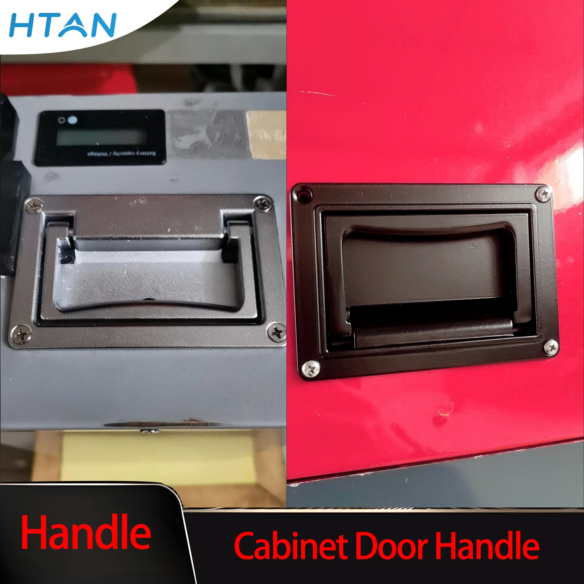 2pcs Zinc Alloy Embedded Folding Door Handle for Industrial Electrical Machinery Network Box Cabinet - Equipment Handle