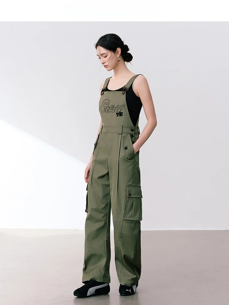 ゆったりとしたワークウェア スレオーバーオール YLLE ELLY 秋の新作 ハイウエスト ロングパンツ 通勤に便利 快適なフィット感 ワンピース