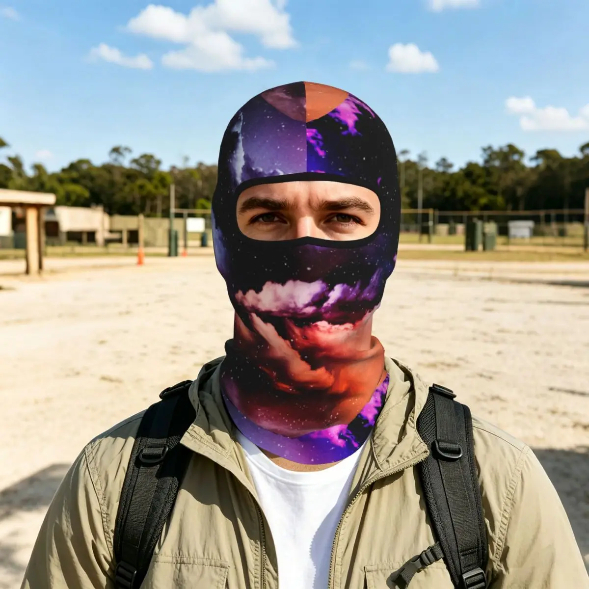 Colorful Universe Outdoor Cool Sunscreen Motorcycle Face Moto Biker Wind Cap Mask Stopper Windproof Bicycle Cycling Headgear