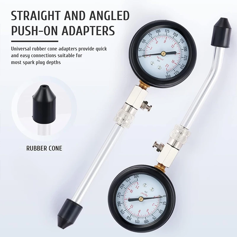 Multifunctional Cylinder Pressure Gauge Dual-Purpose Test Kit Compression Tester Gasoline Engine Engine Oil Pressure Tester