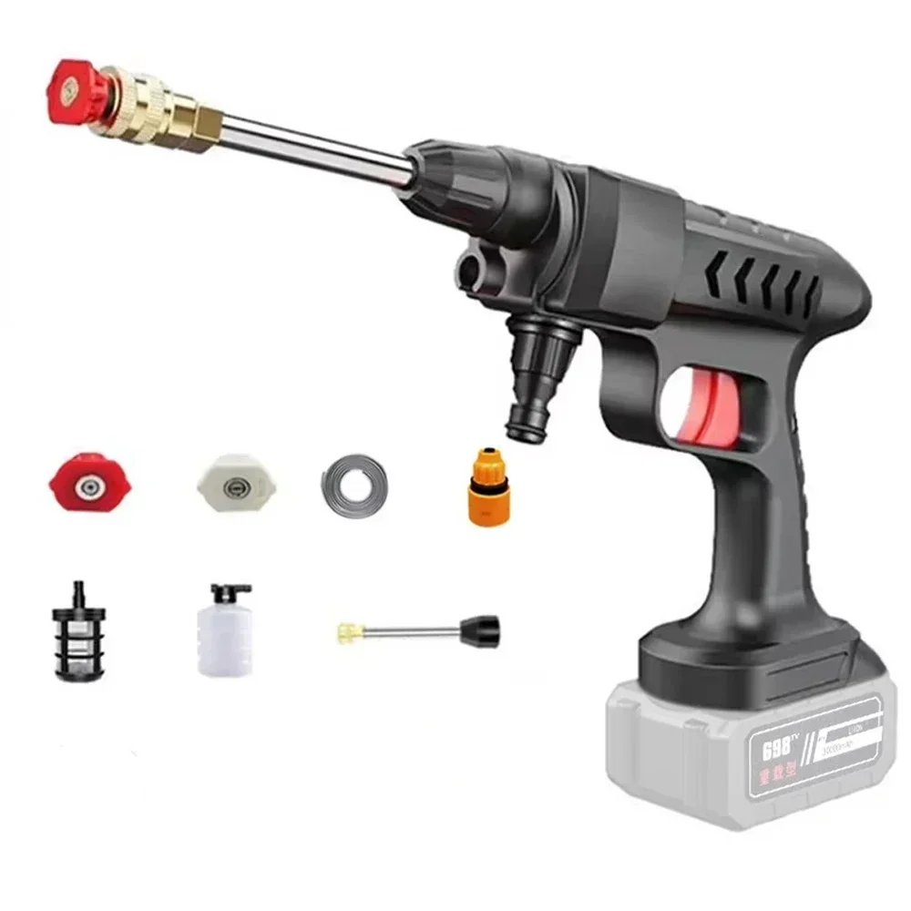 غسالة الضغط اللاسلكية المحمولة 60 بار رغوة مولد الأنظف ل 18 فولت ماكيتا بطارية غسيل السيارات حديقة سقي #5