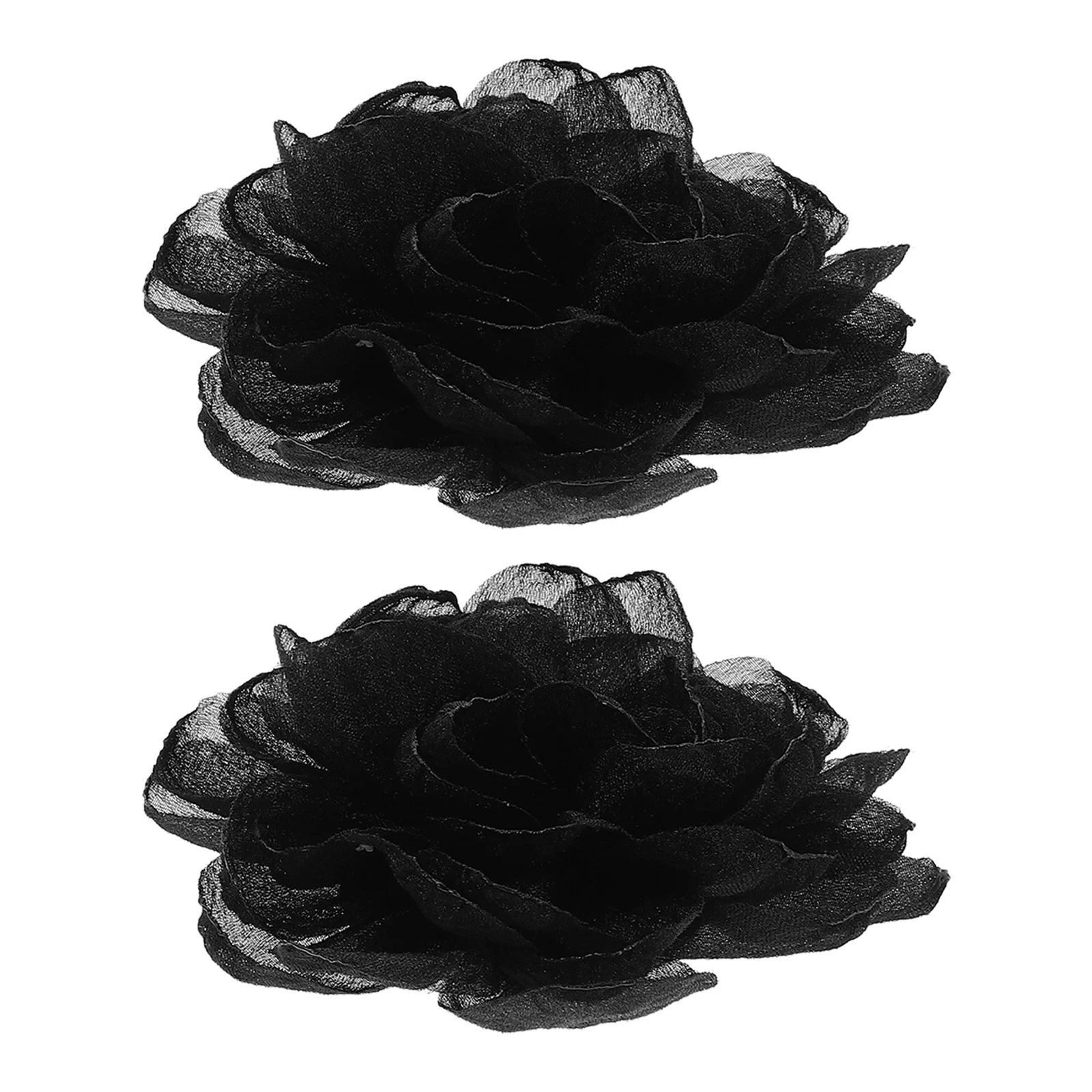 

2Pcs Solid Color Flower Shoe Clips Detachable High Heel Buckles Elegant Wedding Decoration Wedding Party Dress Shoes