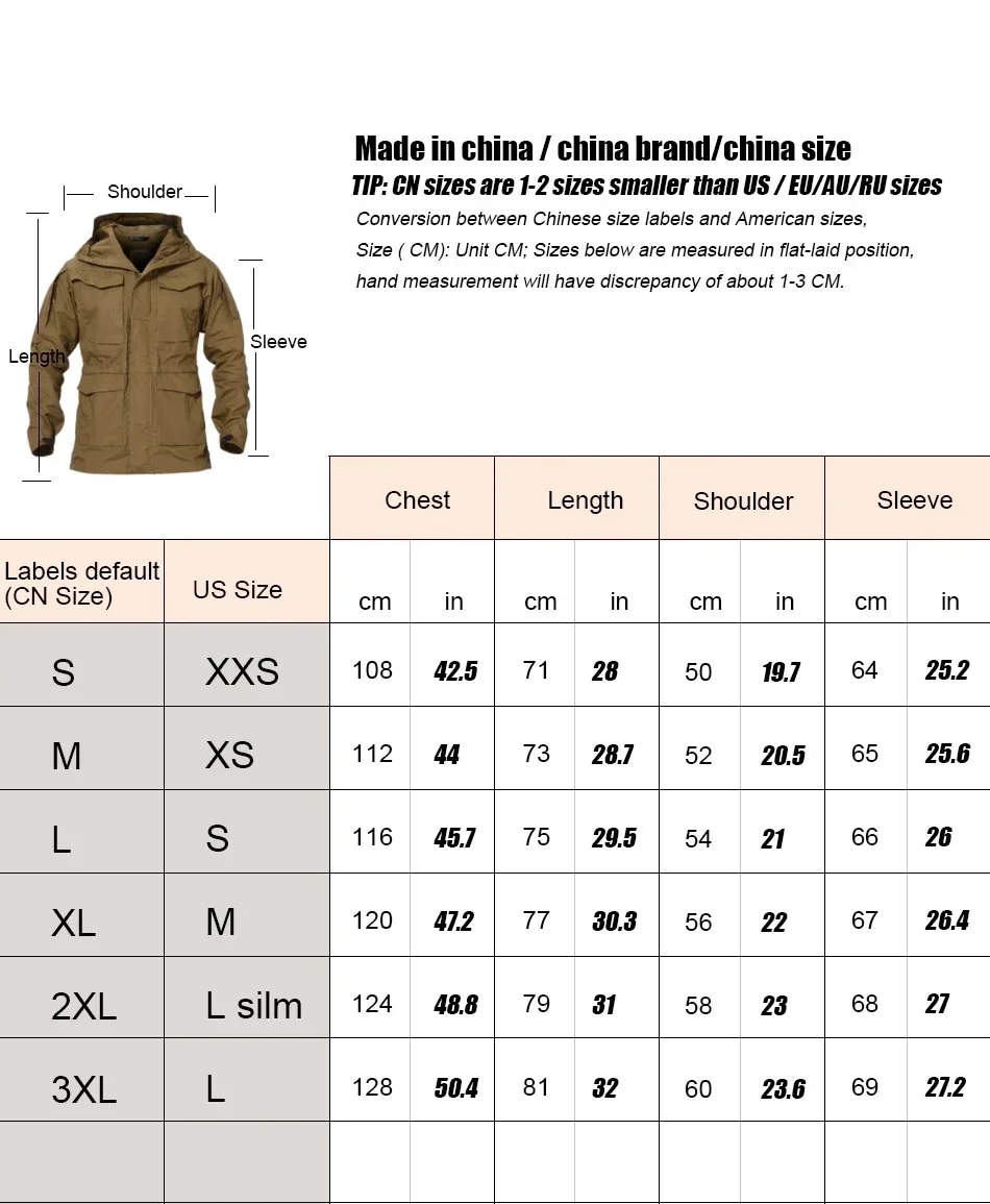 KIICEILING M65 Multicam Taktische Jacken Für Männer Wasserdichte Windjacken Männlichen Camouflage Motorrad Parka Graben Mantel Frauen